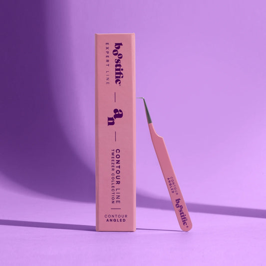 Nano Contour Angled eyelash tweezer